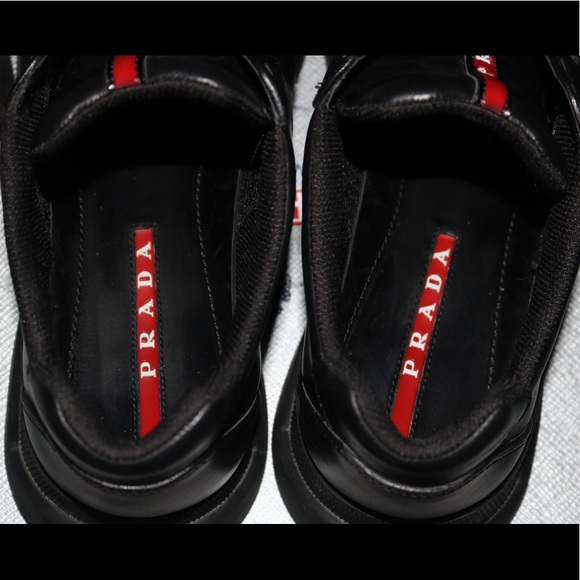 Prada Vitelli Plume Low Top Sneakers - Picture 6 of 10